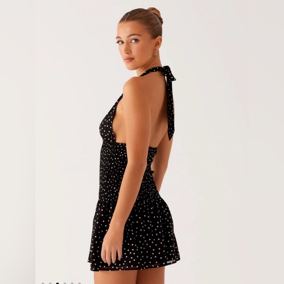 Peppermayo Exclusive Holden Mini Dress- Black Polka Dot- Size US 8 - Picture 4 of 16